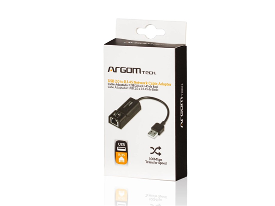 Adaptador USB 2.0 a RJ45 Argom 100Mbps 15cm