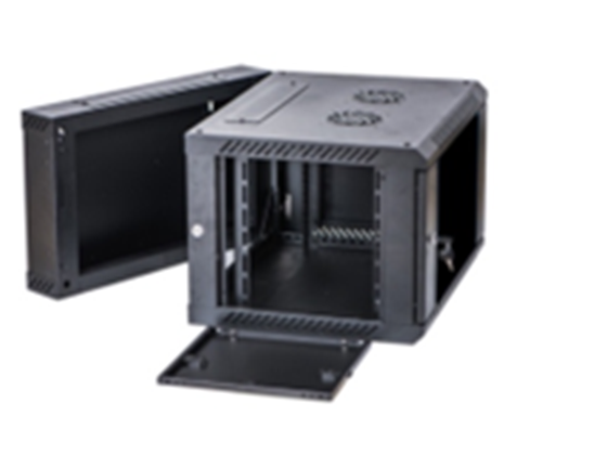 Gabinete De Pared Click Cam 9U 19" 600x550 Cristal Templado Negro