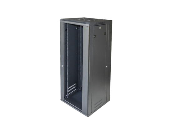 Gabinete de Pared Netsys WMR-27G 27U Cristal Templado Negro, Paneles Ventilados, 31" x 23.25" x 21.5"