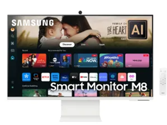 Monitor Samsung Smart M8 32" Gaming 4K 60Hz, 4ms, Wi-Fi 5, Bluetooth, USB