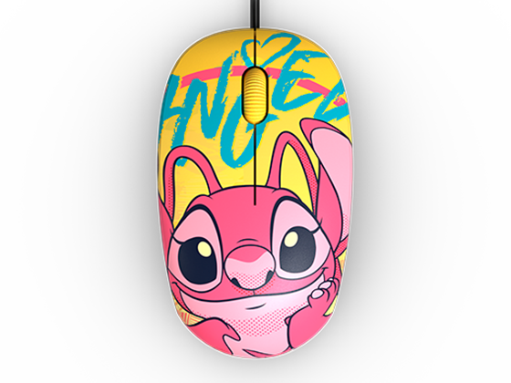 Mouse Xtech Disney Stitch USB Óptico 1200 DPI, 3 Botones, Scroll Amarillo