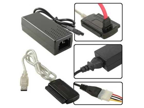 Adaptador USB a SATA/IDE 2.5" - 3.5" con Fuente de Poder