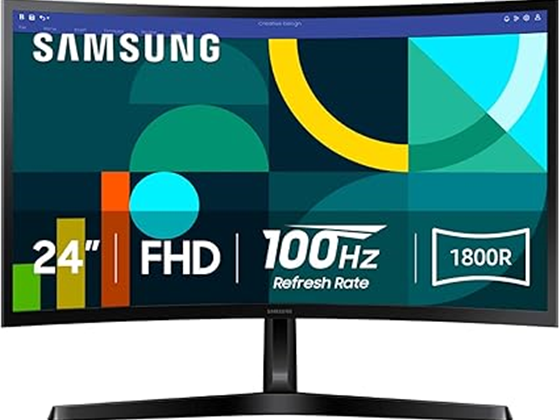 Monitor Samsung 24" Curved FHD 1080p LED 100Hz, 4ms, 1800R, HDMI, VGA