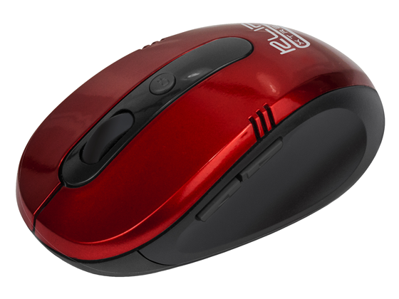 Mouse Wireless Klip Xtreme Vector Óptico 5 Botones, 1600 DPI, 2.4 GHz Rojo