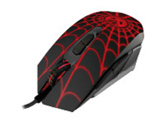Mouse Xtech Marvel Spider-Man USB 7 Botones 2400 DPI Luces Rojas