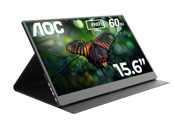 Monitor AOC 15.6" Portable FHD 1080p IPS 60Hz, 2x USB-C, Mini HDMI, Speakers