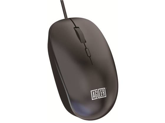 Mouse Agiler 3D Optical Alámbrico USB Negro