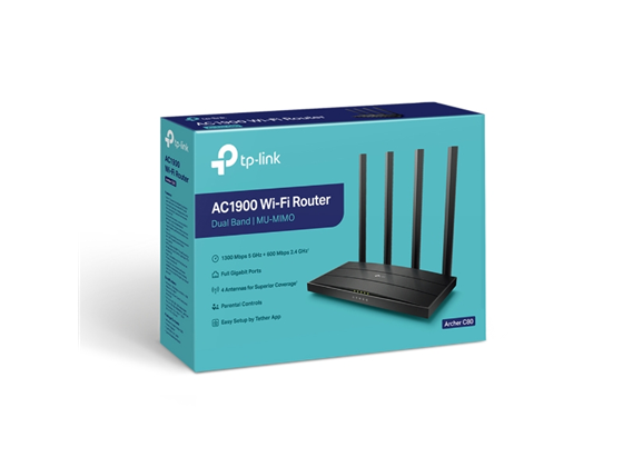 Router TP-Link Archer C80 AC1900 Dual Band Wi-Fi 5, 1300/600 Mbps, MU-MIMO 3x3