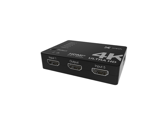 Switch HDMI Xtech 5 Puertos 4K 30Hz