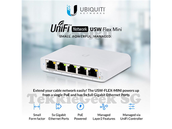Switch Ubiquiti UniFi Flex Mini 5 Puertos Gigabit 10/100/1000 Mbps Layer 2