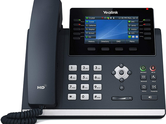 Teléfono IP Yealink SIP-T46U 16 SIP 10 Líneas Gigabit PoE