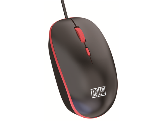 Mouse Agiler 3D Optical Alámbrico USB Rojo