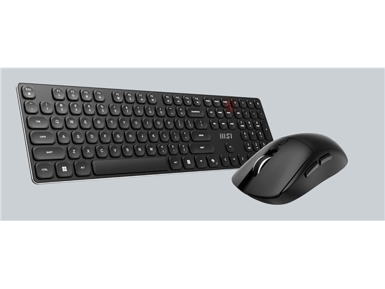 Kit Teclado y Mouse MSI Forge K210 W Combo Inalámbrico 2.4 GHz Negro