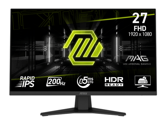 Monitor MSI MAG 274F 27" Gaming FHD 1080p Rapid IPS 200Hz, 0.5ms, HDMI, DisplayPort
