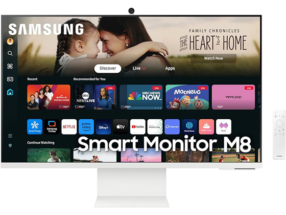Monitor Samsung Odyssey 32" Smart Gaming 4K UHD 2160p 60Hz, 4ms, HDR10+ – White