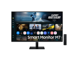 MONITOR SAMSUNG 32" SMART M7, PLANO, 4K (3840 × 2160), 4 MS (GTG), 16:9, 60 HZ. VISION AI, GAMING HUB.