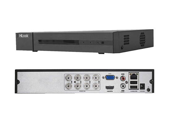 DVR HiLook 8 Canales Turbo HD + 4 IP, 4MP Lite, H.265+, Audio Coaxitron, 1 Bahía HDD