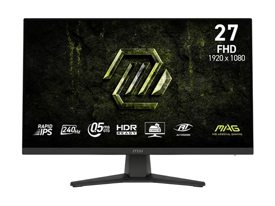 Monitor MSI MAG 272F X24 27" Gaming FHD 1080p Rapid IPS 240Hz, 2x HDMI, DisplayPort