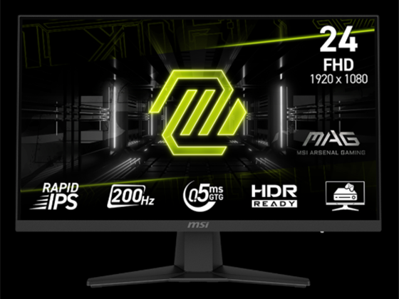 Monitor MSI MAG 244F 24" Gaming FHD 1080p 200Hz, DisplayPort, 2x HDMI, FreeSync Premium