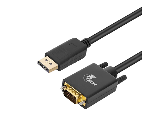 Adaptador Xtech DisplayPort Macho a VGA Macho