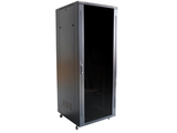 Gabinete de Piso Click Cam 24U 19" 600x600 Puerta Cristal Templado Negro
