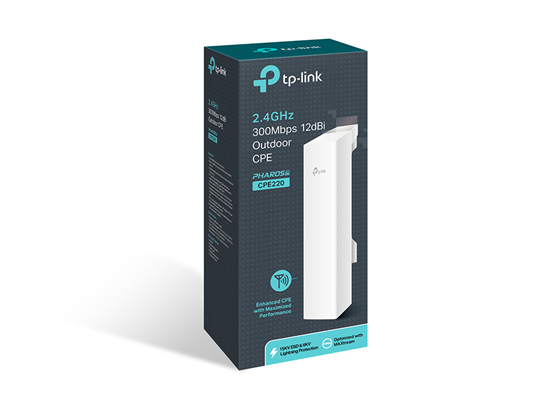 Access Point TP-Link CPE220 Exterior, 2.4GHz 300 Mbps, PoE, MIMO