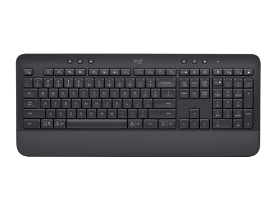 Teclado Logitech K650 Español Inalámbrico Grafito, USB 2.4GHz, Bluetooth 5.1, Reposa Manos