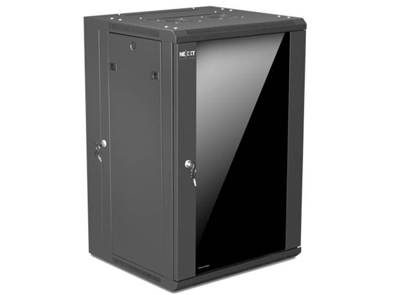 Gabinete de Pared Nexxt 18U Ensamblado 600x600mm 2 Ranuras Abanicos