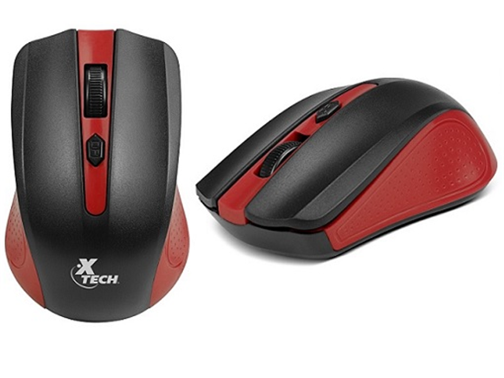 Mouse Xtech Gaming Wireless 1600DPI 4 Botones Rojo