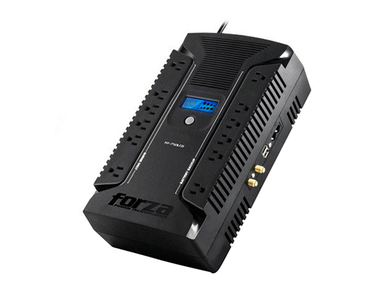UPS Forza HT-750LCD 750VA/450W, 12 Tomas + 2 USB-A, LCD, 120V