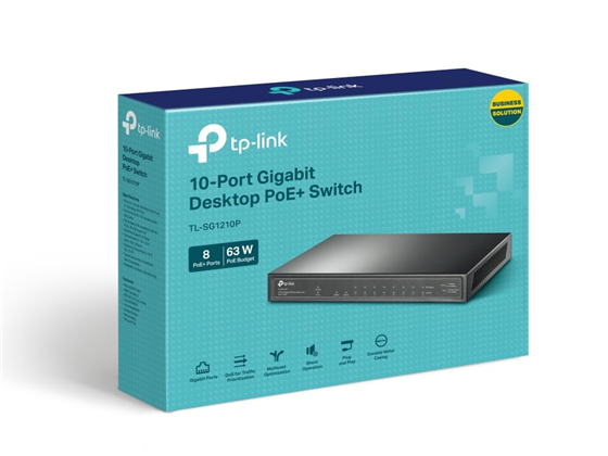 Switch TP-Link TL-SG1210 10 Puertos Gigabit Ethernet, No Administrable, Rack